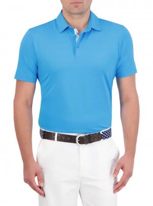 Robert Graham Axelsen Performance Polo Sea Blue | 54086TEJB