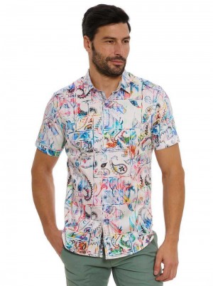 Robert Graham Belize Short Sleeve Button Down Shirt Tall Multi | 23069KINA