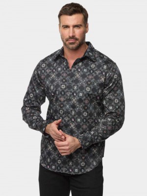 Robert Graham Buena Vista Long Sleeve Button Down Shirt Black | 48376HLEW