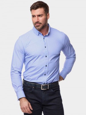 Robert Graham Clifford Long Sleeve Button Down Shirt Blue | 94781FIZN