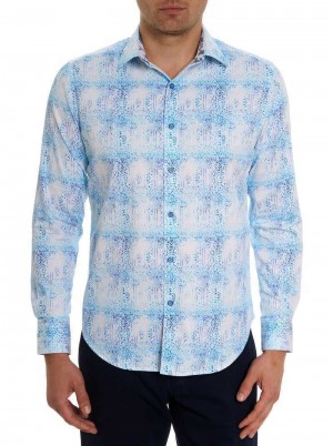 Robert Graham Dreamweaver Long Sleeve Button Down Shirt Teal | 14679CRUA