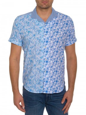 Robert Graham Fontana Short Sleeve Button Down Blue | 37126TAVD