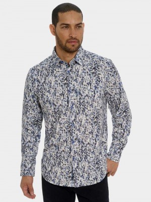 Robert Graham Fragment Long Sleeve Button Down Shirt Blue | 53607VAUY