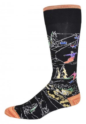 Robert Graham Gondola Sock Black | 67849CMAP