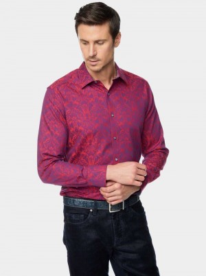 Robert Graham Highland Long Sleeve Button Down Shirt Berry | 31520AGQZ