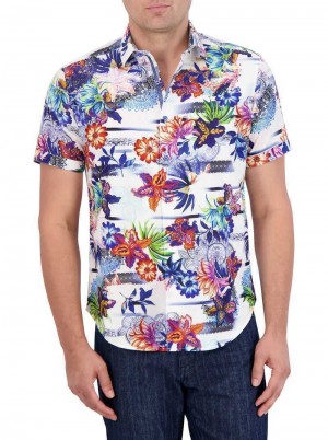 Robert Graham Kendari Short Sleeve Button Down Shirt Classic | 69481CAEO