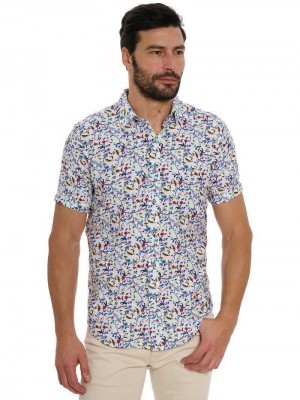 Robert Graham Landon Short Sleeve Button Down Shirt Multi | 72618TKGR