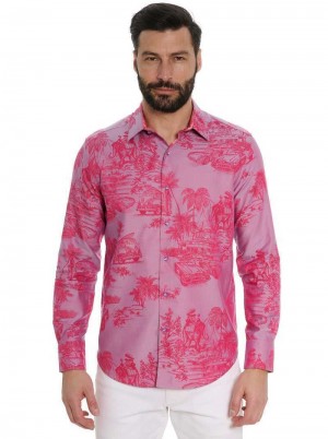 Robert Graham Limited Edition Endless Dreams Long Sleeve Button Down Shirt Pink | 50927FKNZ