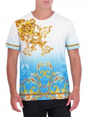 Robert Graham Limited Edition Golden Scrolls T-shirt Multi | 46985ULAW