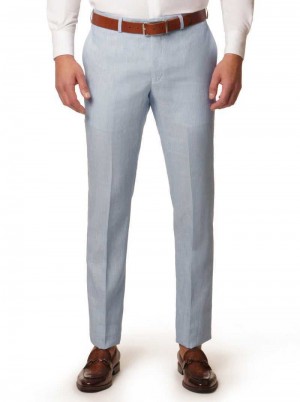 Robert Graham Linen Dress Pant Light Blue | 90485WCNL