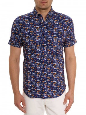 Robert Graham Lyndon Motion Short Sleeve Knit Shirt Multi | 26930WBSZ