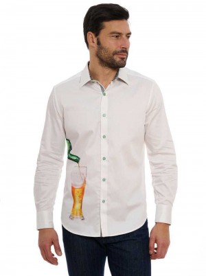 Robert Graham Made To Measure Long Sleeve Button Down Shirt White | 04786HWZR