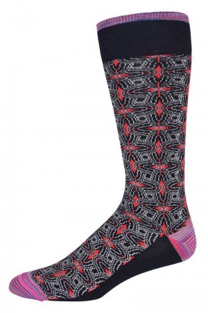 Robert Graham Midland Sock Navy | 92518LGSM