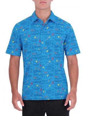 Robert Graham Negroni Polo Light Blue | 89275CSBJ