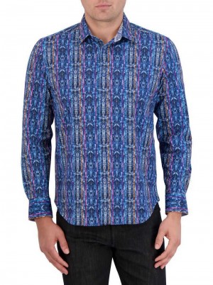 Robert Graham Oasis Motion Long Sleeve Knit Shirt Multi | 40679RWPB