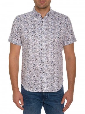 Robert Graham Painted Faces Short Sleeve Button Down Multi | 49761NEGM