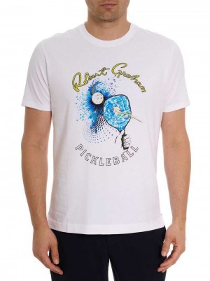 Robert Graham Pickleball Slap T-shirt White | 25761FYMV