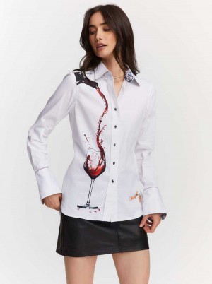 Robert Graham Pinot Noir Shirt White | 02348MNWX