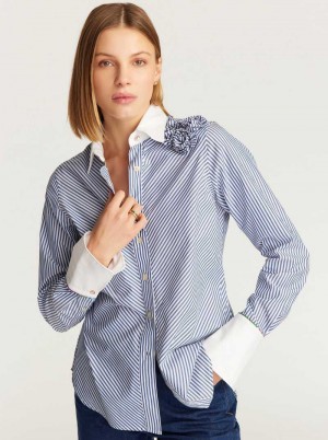 Robert Graham Priscilla Shirt Blue | 40762AHBM