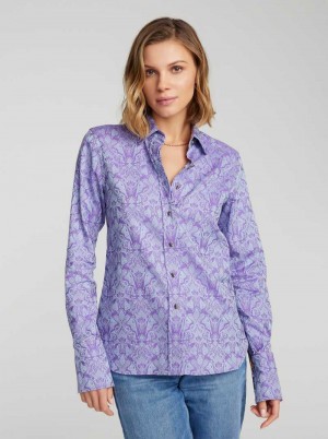 Robert Graham Priscilla Shirt Lilac | 42936URQG