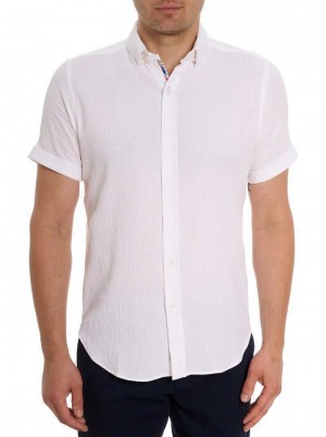 Robert Graham Reid Short Sleeve Button Down Shirt White | 38460USJM