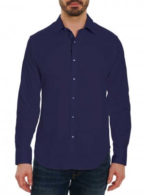 Robert Graham Righteous 2 Long Sleeve Button Down Shirt Navy | 02387YOWE