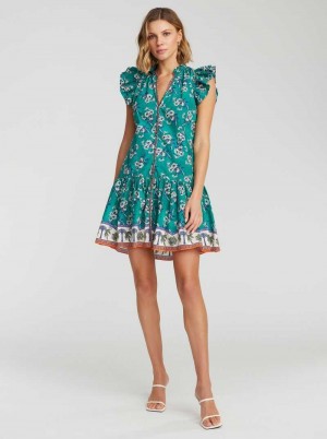 Robert Graham Savannah Dress Teal | 51849GFOE