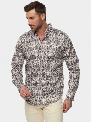 Robert Graham Skeletal Stroll Long Sleeve Button Down Shirt Multi | 13450SFDZ