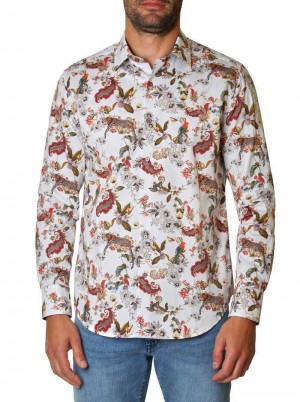 Robert Graham The Leo Long Sleeve Woven Shirt White | 13865UDCJ