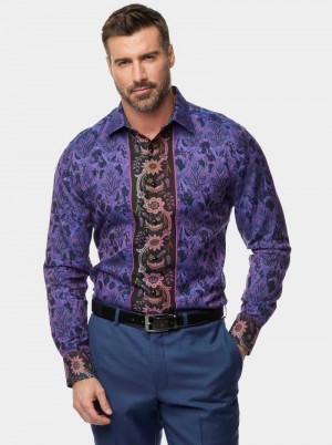 Robert Graham The Limited Edition Paso Doble Woven Shirt Tall Purple | 79812YRKH