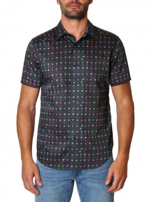 Robert Graham The Martini 2 Short Sleeve Shirt Black | 60175AYWU