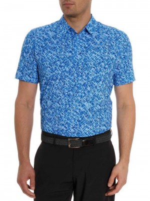 Robert Graham Tyne Polo Blue | 32476LHYN