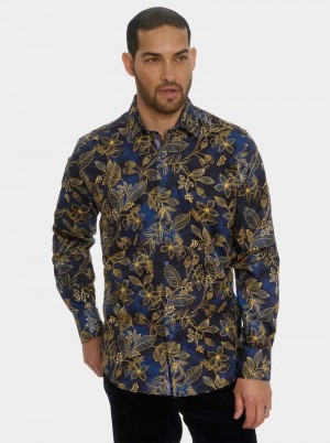 Robert Graham Valmont Long Sleeve Button Down Shirt Blue | 36521EWSX