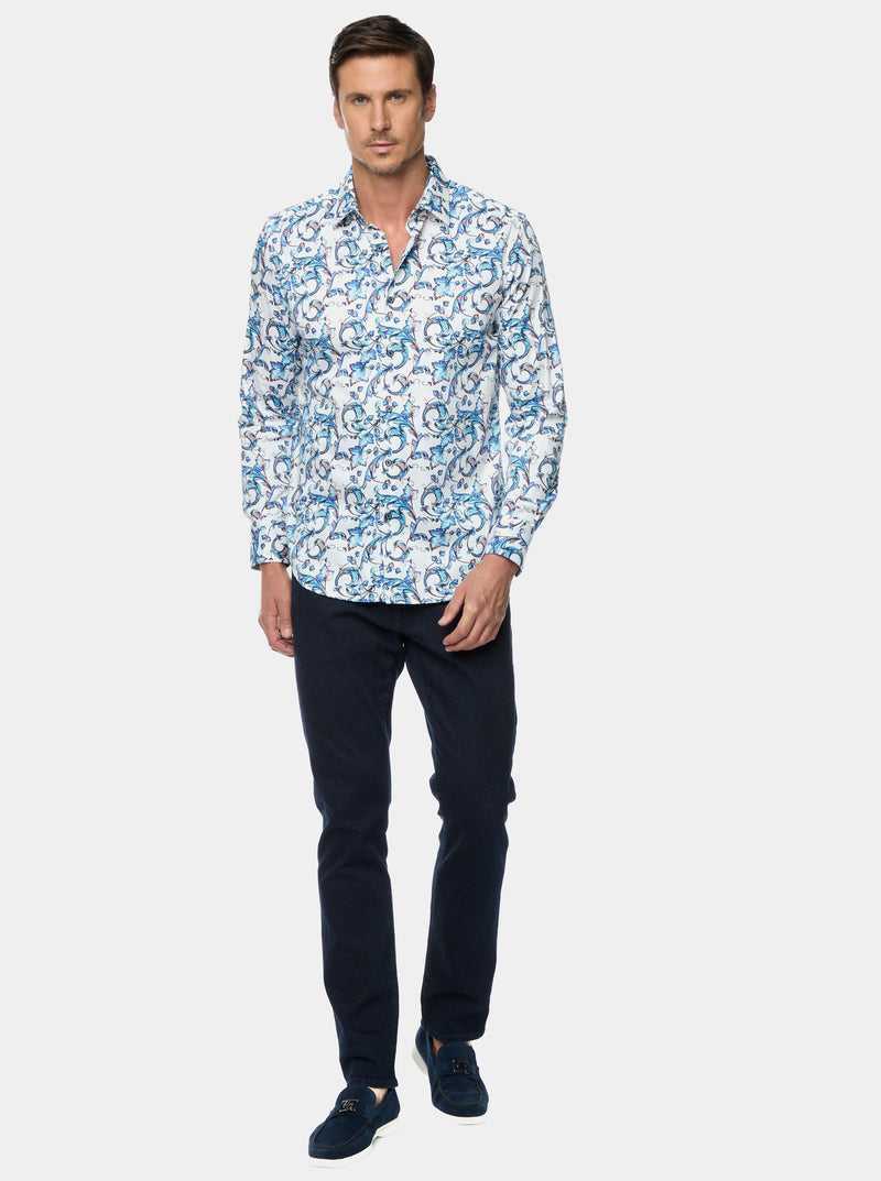 Robert Graham Acosta Long Sleeve Button Down Shirt Blue | 34271JZXI