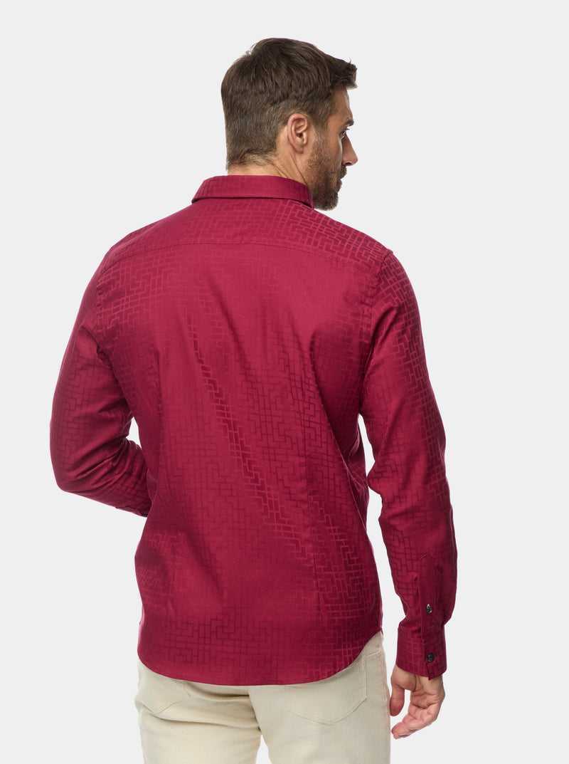 Robert Graham Amory 2 Long Sleeve Button Down Shirt Bordeaux | 75062NFDA