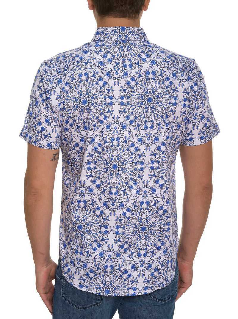 Robert Graham Andaz Short Sleeve Button Down Shirt Blue | 79368WCZL