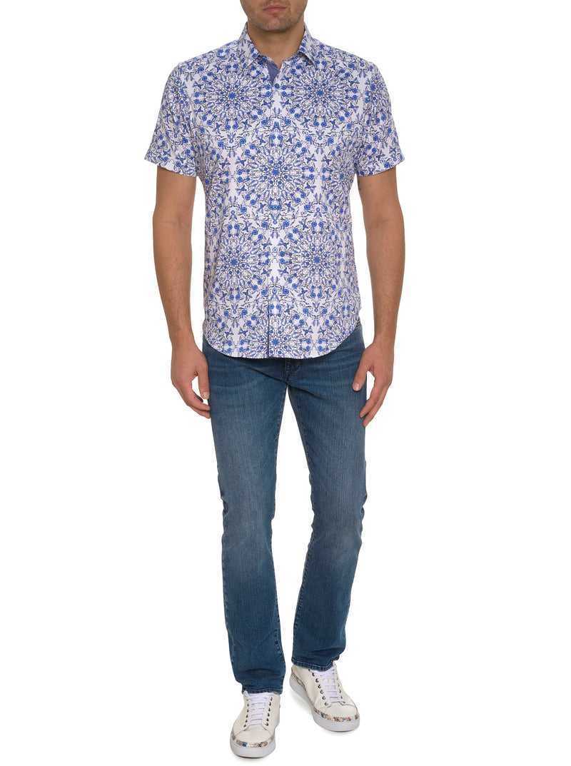 Robert Graham Andaz Short Sleeve Button Down Shirt Blue | 79368WCZL