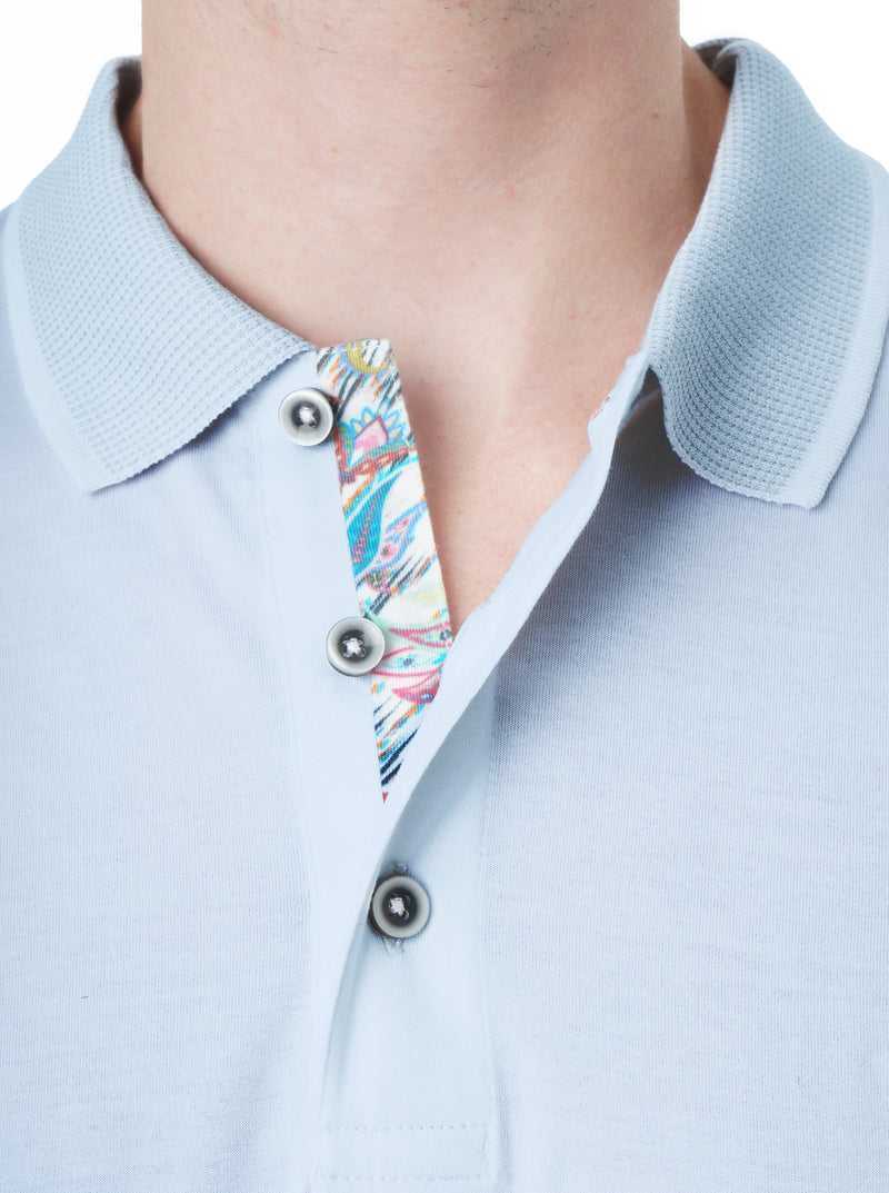 Robert Graham Archie Polo Tall Light Blue | 81549RBSQ