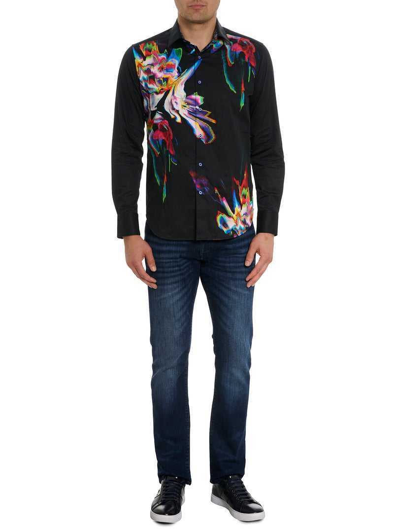 Robert Graham Aurora Long Sleeve Button Down Shirt Black | 61834ZYVP