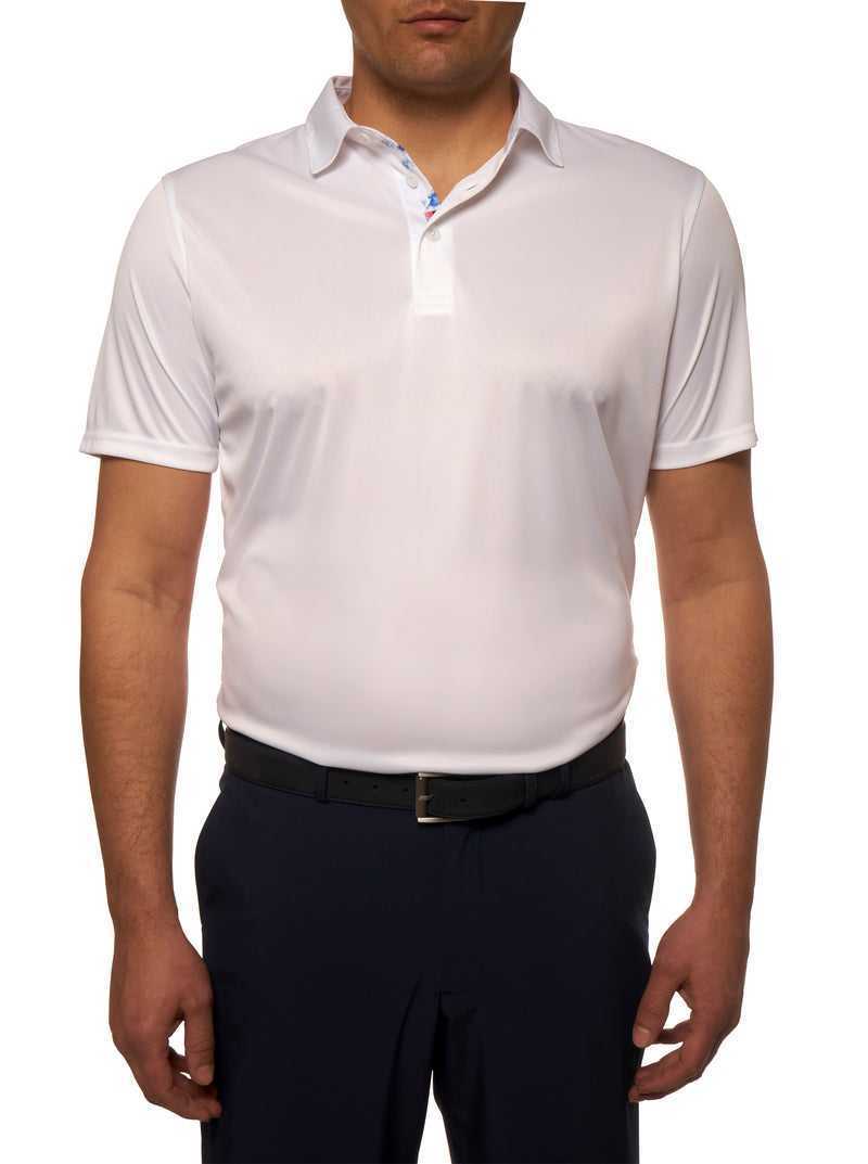 Robert Graham Axelsen Performance Polo White | 46189SAJV