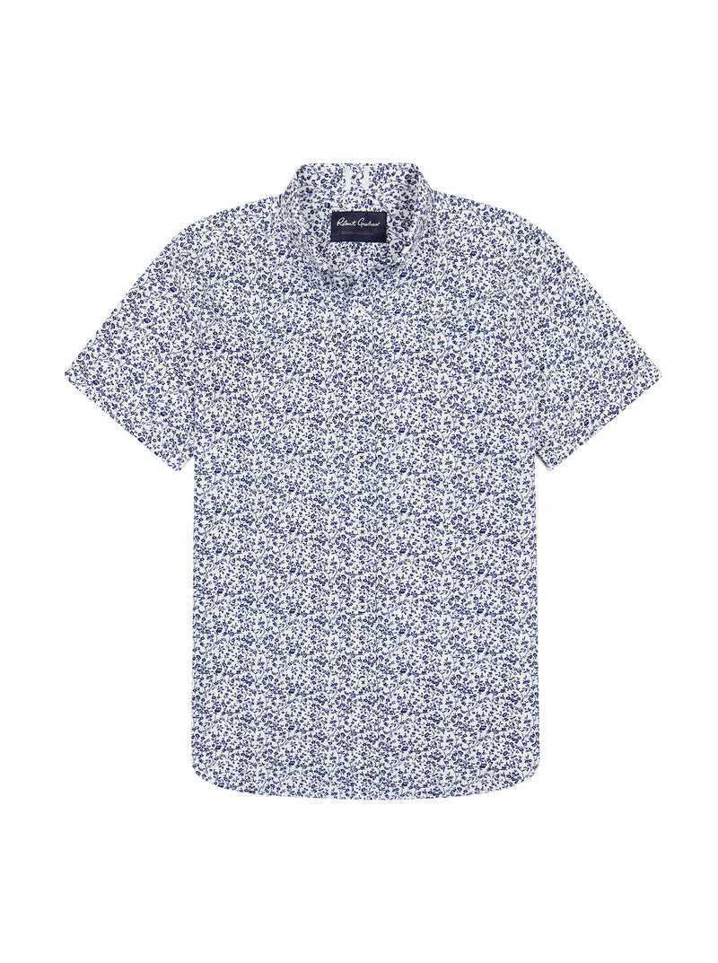 Robert Graham Bassel Short Sleeve Button Down Shirt Blue | 18026AZBK