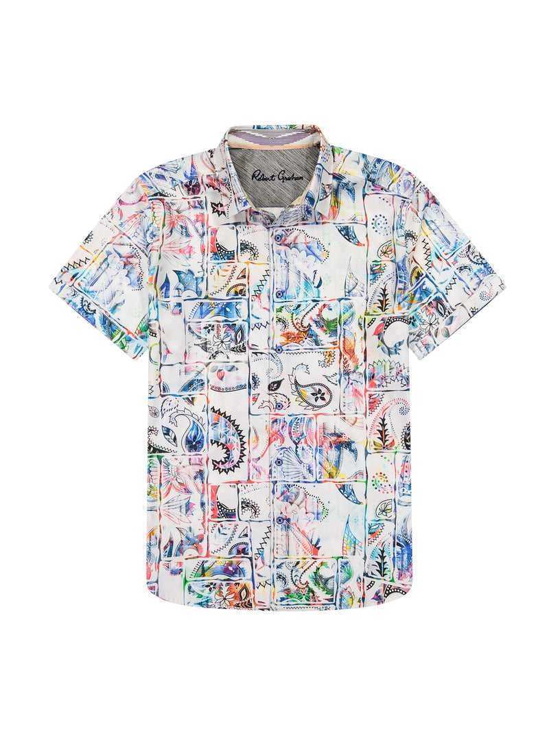 Robert Graham Belize Short Sleeve Button Down Shirt Tall Multi | 23069KINA