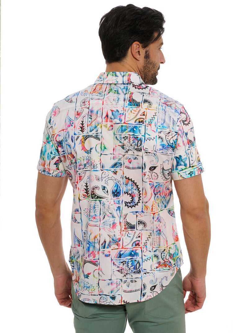 Robert Graham Belize Short Sleeve Button Down Shirt Tall Multi | 23069KINA