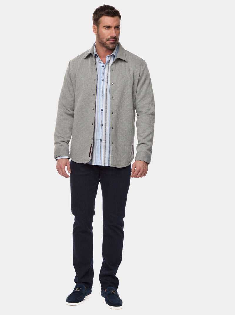 Robert Graham Billard Knit Jacket Grey | 78425LPEX