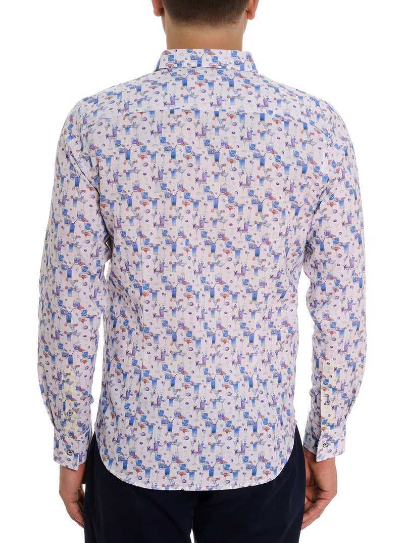 Robert Graham Blue Hawaiian Long Sleeve Button Down Shirt Tailored | 50849KOCD