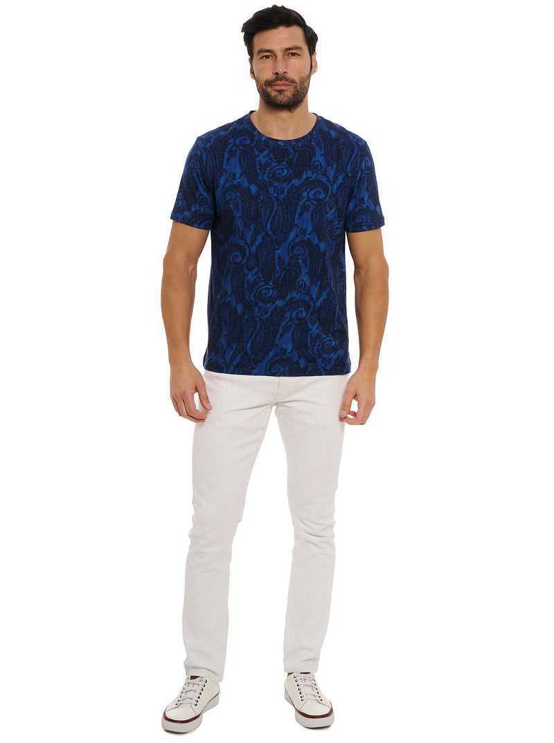 Robert Graham Bodhi T-shirt Navy | 26435WEKJ