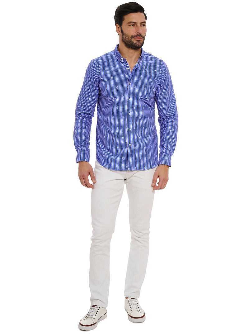 Robert Graham Bryson Long Sleeve Button Down Shirt Blue | 49731TCUX