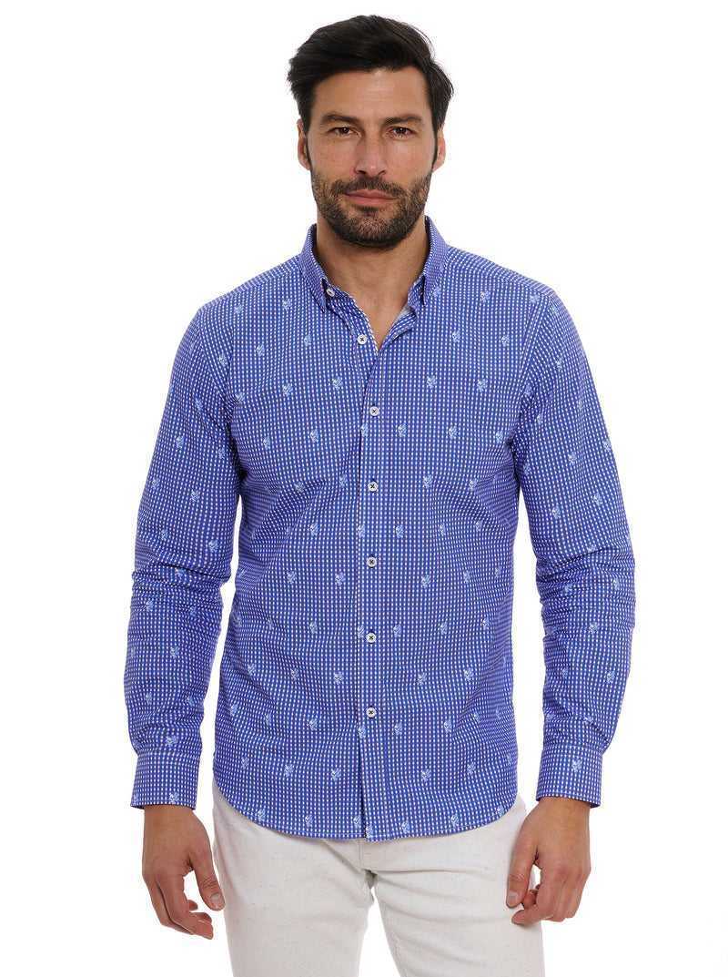 Robert Graham Bryson Long Sleeve Button Down Shirt Blue | 49731TCUX