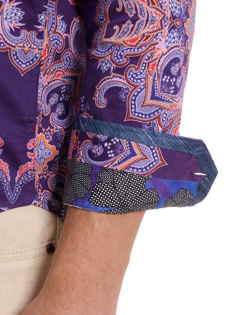 Robert Graham Casino Royale Long Sleeve Button Down Shirt Purple | 14827CEJT