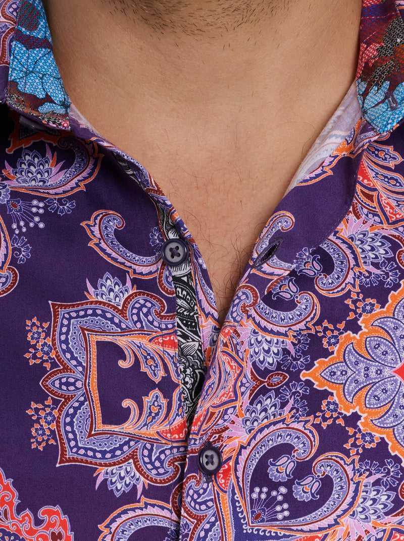 Robert Graham Casino Royale Long Sleeve Button Down Shirt Purple | 14827CEJT